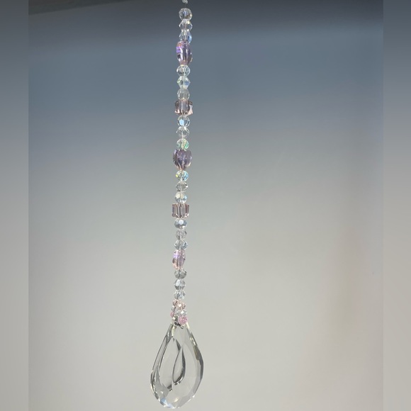 Pink crystal handmade beaded sun catcher - Picture 5 of 7